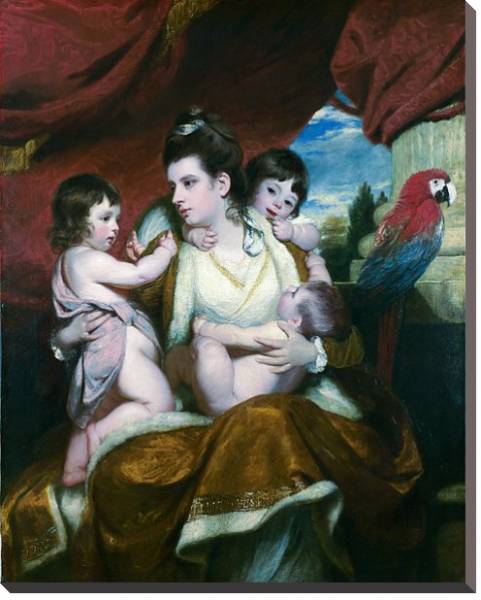 Постер Леди Кокбурн и ее три старших сына с типом исполнения На холсте без рамы