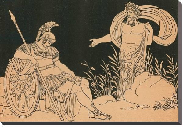 Постер Aeneas and Tiber с типом исполнения На холсте без рамы