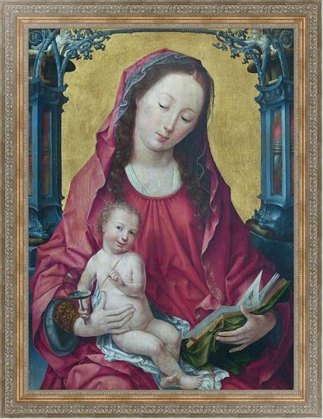 Постер Дева Мария с младенцем 2 с типом исполнения На холсте в раме в багетной раме 484.M48.310
