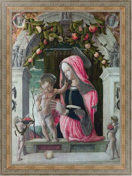 Постер Дева Мария с младенцем 7 с типом исполнения На холсте в раме в багетной раме 484.M48.310
