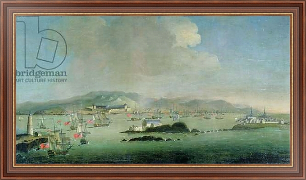Постер A Sea Battle off the Coast of Louis Berg, Canada с типом исполнения На холсте в раме в багетной раме 35-M719P-83
