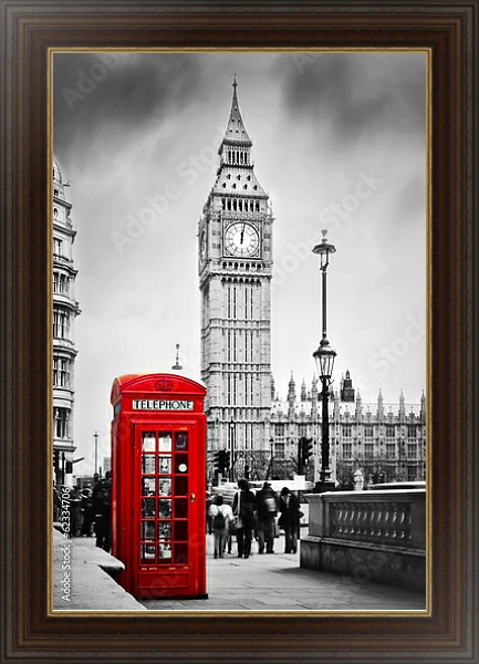 Постер Великобритания. Лондон с типом исполнения На холсте в раме в багетной раме 1.023.151