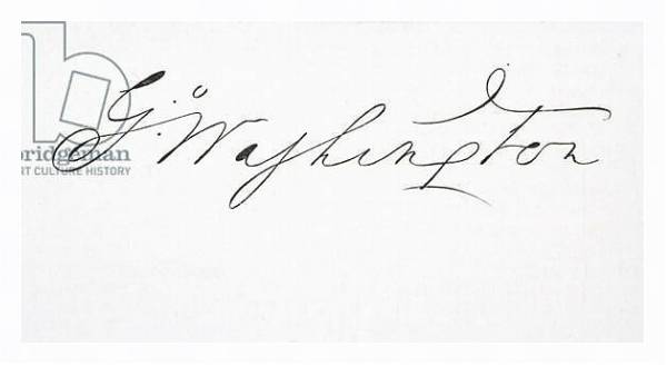 Постер Signature of George Washington с типом исполнения На холсте в раме в багетной раме 221-03