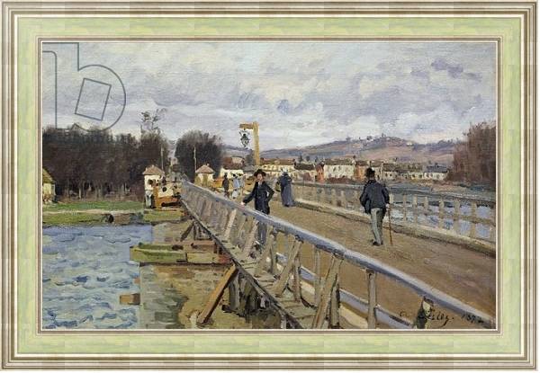 Постер Footbridge at Argenteuil, 1872 с типом исполнения На холсте в раме в багетной раме NA053.0.113