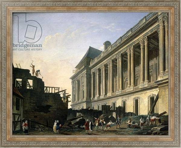 Постер The Clearing of the Louvre colonnade, 1764 с типом исполнения На холсте в раме в багетной раме 484.M48.310