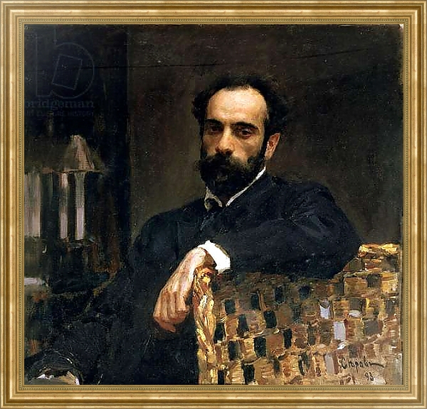 Постер Portrait of the artist Isaak Ilyich Levitan, 1893 1 с типом исполнения На холсте в раме в багетной раме NA033.1.051
