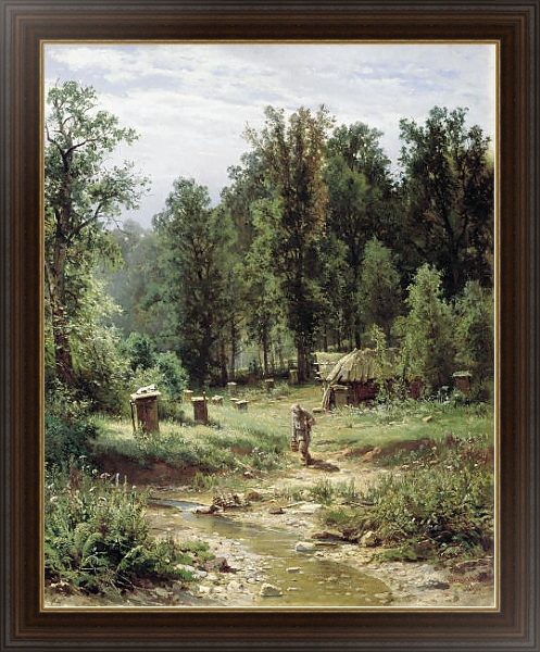Постер Пасека в лесу. 1876 с типом исполнения На холсте в раме в багетной раме 1.023.151