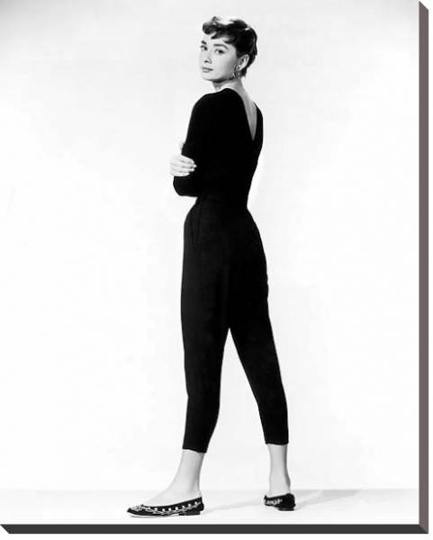 Постер Хепберн Одри 345 с типом исполнения На холсте без рамы