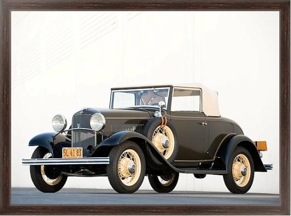 Постер Ford V8 Cabriolet (18) '1932 с типом исполнения На холсте в раме в багетной раме 221-02