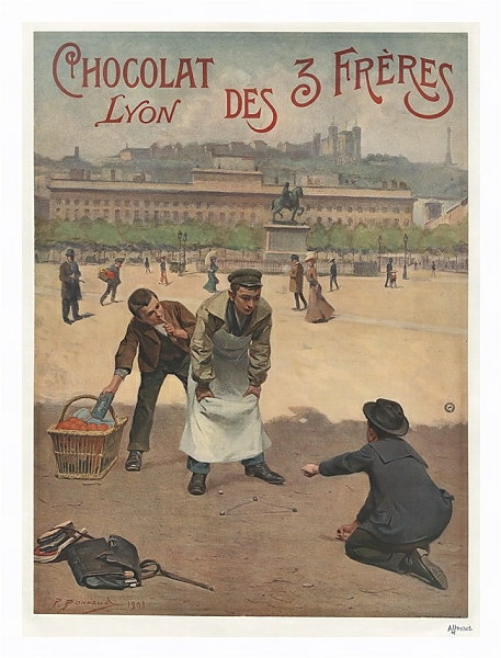 Постер Chocolat des trois frères с типом исполнения На холсте в раме в багетной раме 221-03
