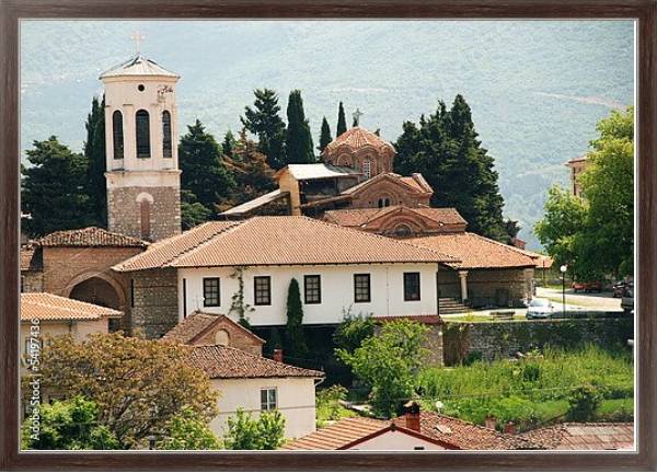 Постер Македония. Охрид с типом исполнения На холсте в раме в багетной раме 221-02