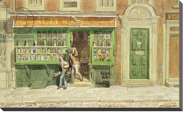 Постер Colourman's Shop, St Martin's Lane, 1829 с типом исполнения На холсте без рамы