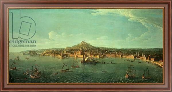 Постер A View of Naples, 17th century с типом исполнения На холсте в раме в багетной раме 35-M719P-83