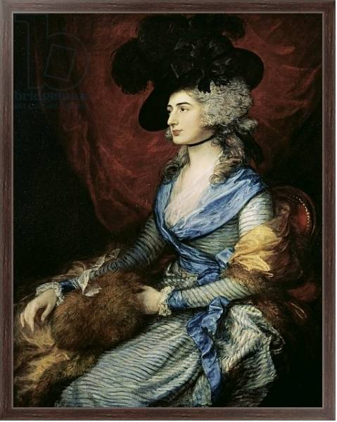 Постер Mrs Sarah Siddons, the actress, 1785 с типом исполнения На холсте в раме в багетной раме 221-02