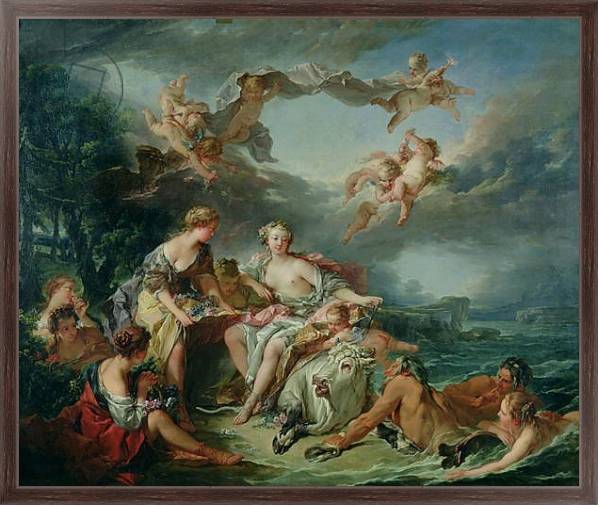 Постер The Rape of Europa, 1747 с типом исполнения На холсте в раме в багетной раме 221-02