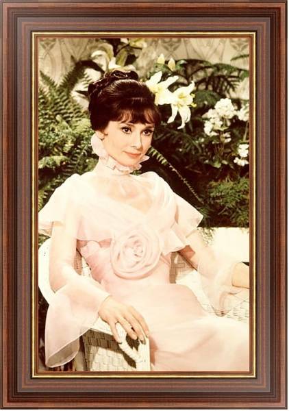 Постер Хепберн Одри 165 с типом исполнения На холсте в раме в багетной раме 35-M719P-83