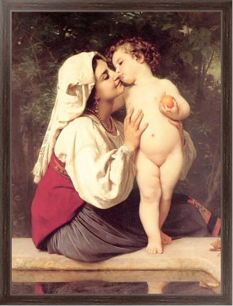 Постер Поцелуй с типом исполнения На холсте в раме в багетной раме 221-02