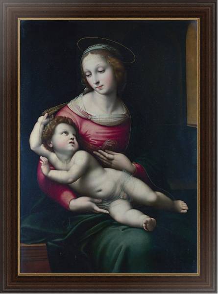 Постер Мадонна с ребенком с типом исполнения На холсте в раме в багетной раме 1.023.151