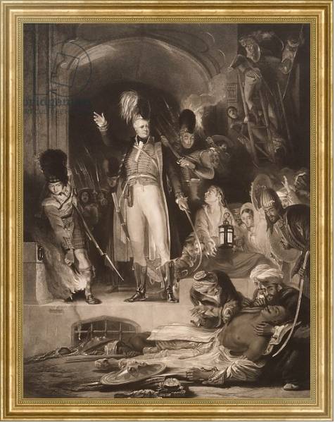 Постер Sir David Baird discovering the body of Tipu Sultan, 1843 с типом исполнения На холсте в раме в багетной раме NA033.1.051