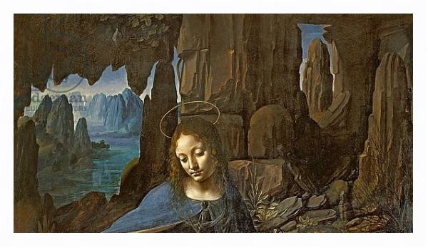 Постер The Virgin of the Rocks, c.1508 с типом исполнения На холсте в раме в багетной раме 221-03