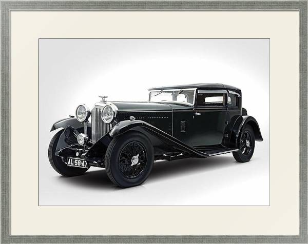 Постер Bentley 8 Litre Short Chassis Mayfair Fixed Head Coupe '1932 с типом исполнения Под стеклом в багетной раме 1727.2510