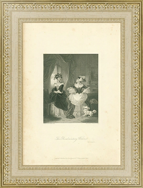 Постер The Rival Waiting Women 1 с типом исполнения Акварель в раме в багетной раме 484.M48.725