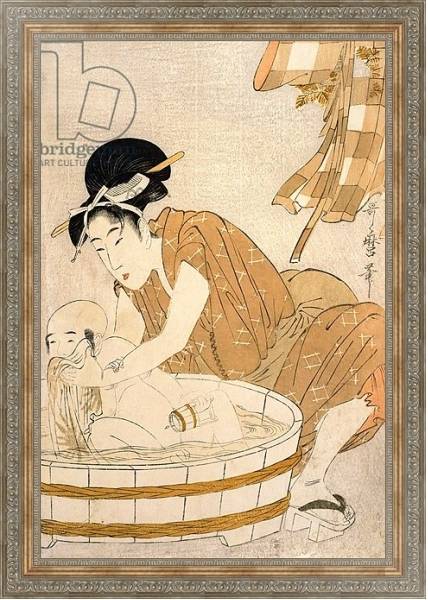 Постер The Bath, Edo period с типом исполнения На холсте в раме в багетной раме 484.M48.310