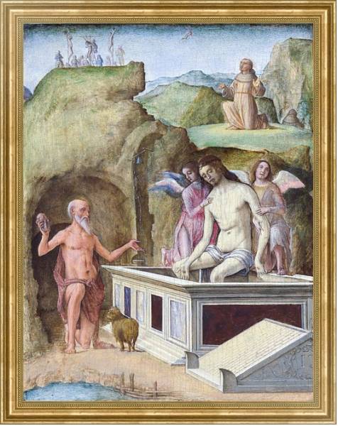 Постер Мертвый Христос с типом исполнения На холсте в раме в багетной раме NA033.1.051