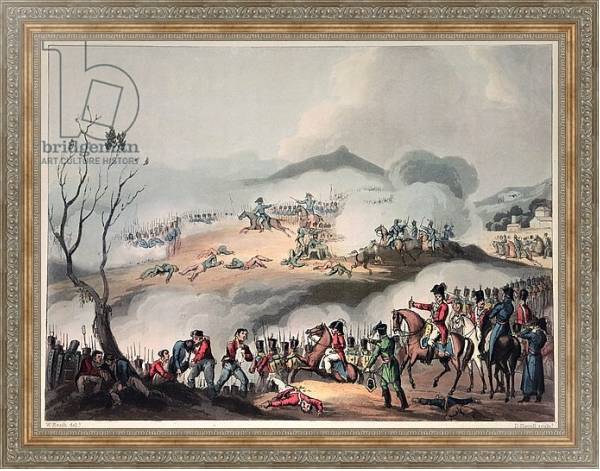 Постер Battle of Orthes, 27th February 1814, engraved by Daniel Havell с типом исполнения На холсте в раме в багетной раме 484.M48.310