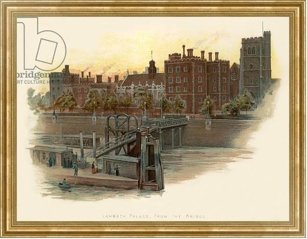 Постер Lambeth Palace, from the bridge с типом исполнения На холсте в раме в багетной раме NA033.1.051