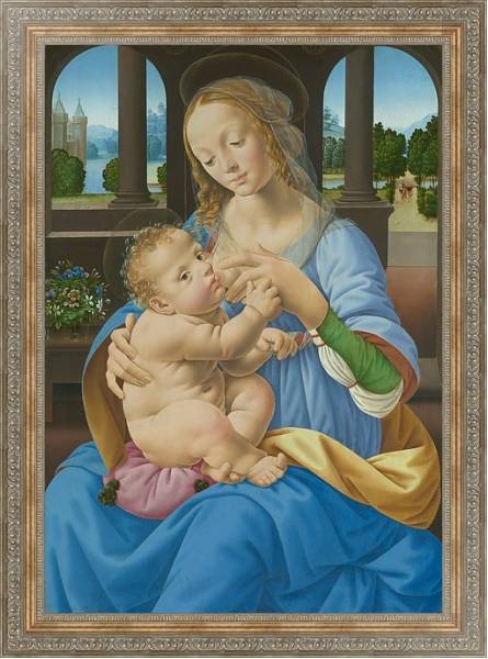 Постер Дева Мария с младенцем 11 с типом исполнения На холсте в раме в багетной раме 484.M48.310