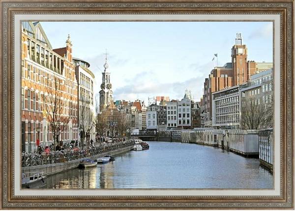 Постер Амстердам 17 с типом исполнения На холсте в раме в багетной раме 595.M52.330
