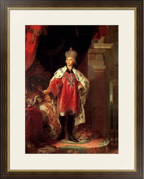 Постер Портрет Павла I с типом исполнения Под стеклом в багетной раме 1.023.036