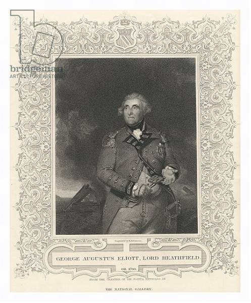 Постер George Augustus Eliott, 1st Baron Heathfield с типом исполнения На холсте в раме в багетной раме 221-03