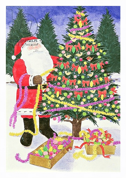 Постер Santa's Trees с типом исполнения На холсте в раме в багетной раме 221-03