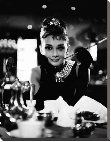 Постер Хепберн Одри 127 с типом исполнения На холсте без рамы