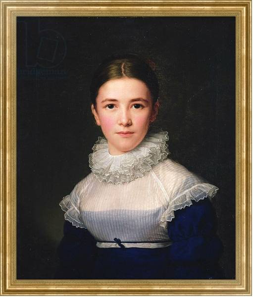 Постер dortrait of Lina Groger, the foster daughter of the Artist, 1815 с типом исполнения На холсте в раме в багетной раме NA033.1.051