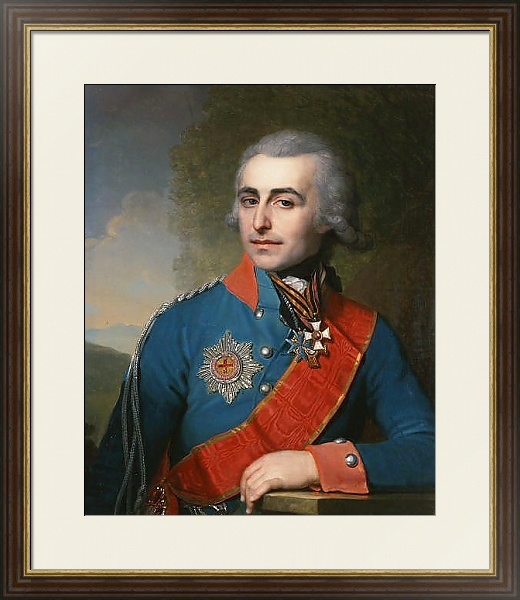 Постер Портрет генерал-адъютанта графа Петра Александровича Толстого с типом исполнения Под стеклом в багетной раме 1.023.036