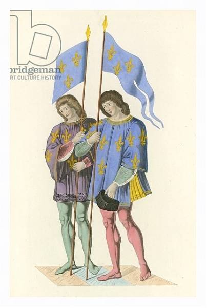 Постер Heralds Announcing the Death of Charles VI to his Son, c 1500 с типом исполнения На холсте в раме в багетной раме 221-03