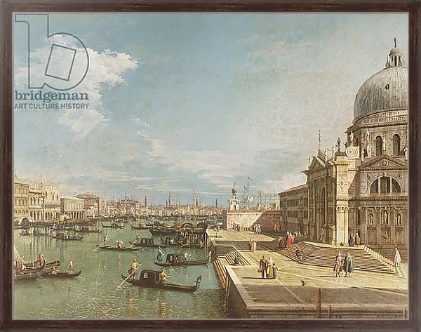 Постер The Entrance to the Grand Canal and the church of Santa Maria della Salute, Venice с типом исполнения На холсте в раме в багетной раме 221-02