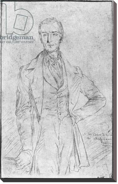 Постер Portrait of Alphonse de Lamartine, 1844 2 с типом исполнения На холсте без рамы
