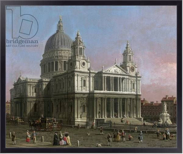 Постер St. Paul's Cathedral, 1754 с типом исполнения На холсте в раме в багетной раме 221-01