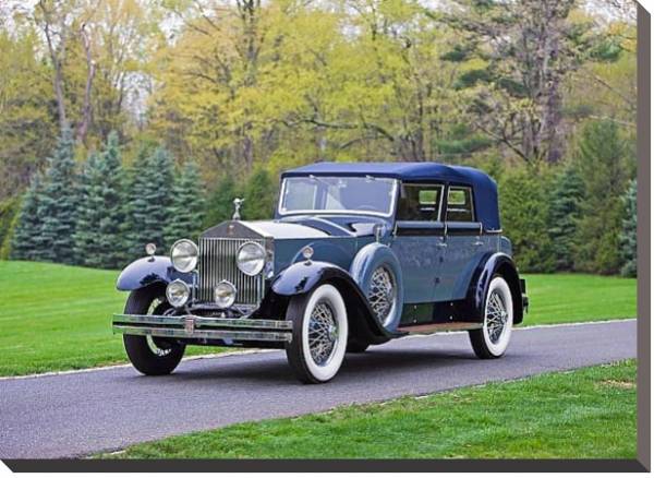 Постер Rolls-Royce Phantom Convertible Sedan by Hibbard & Darrin (I) '1929 с типом исполнения На холсте без рамы