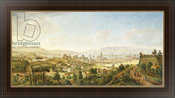 Постер A Panoramic view of Messina, Sicily, с типом исполнения На холсте в раме в багетной раме 1.023.151