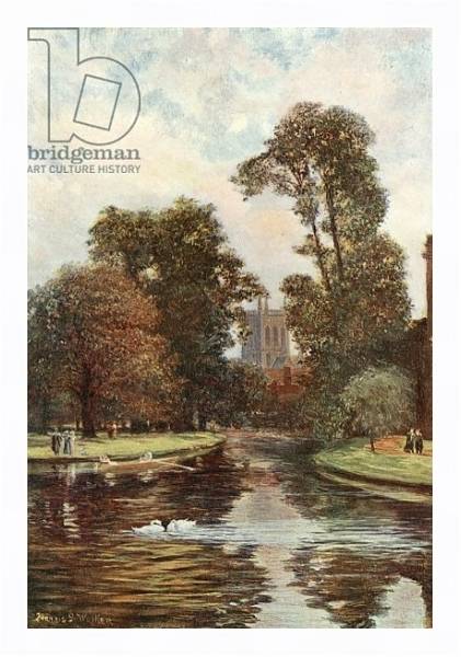Постер St John's College, Cambridge с типом исполнения На холсте в раме в багетной раме 221-03