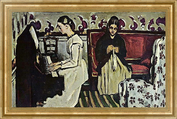 Постер Девушка за фортепиано (увертюра к Тангейзеру) с типом исполнения На холсте в раме в багетной раме NA033.1.051