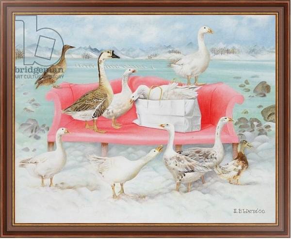 Постер Geese on Pink Sofa, 2000 с типом исполнения На холсте в раме в багетной раме 35-M719P-83