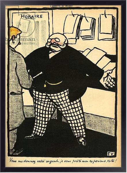 Постер A business man and his client, from 'Crimes and Punishments', 1902 с типом исполнения На холсте в раме в багетной раме 221-01