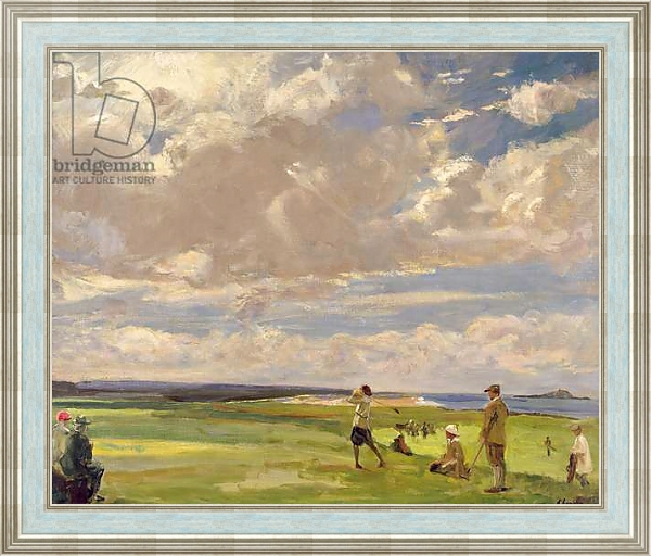 Постер Lady Astor playing golf at North Berwick с типом исполнения На холсте в раме в багетной раме NA053.0.114