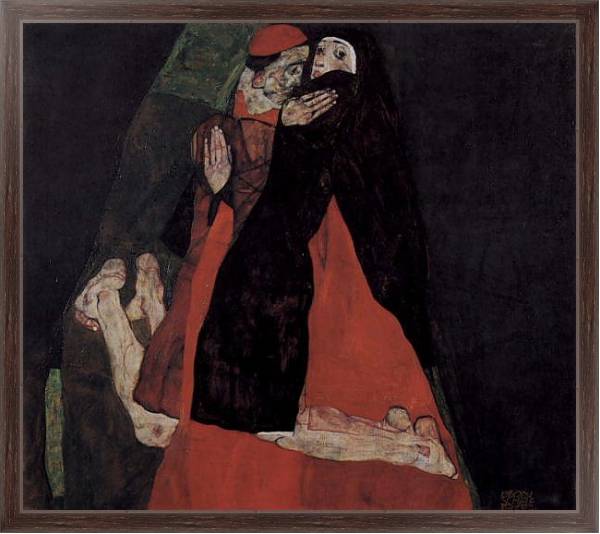 Постер Кардинал и монашка, или Любовная ласка с типом исполнения На холсте в раме в багетной раме 221-02